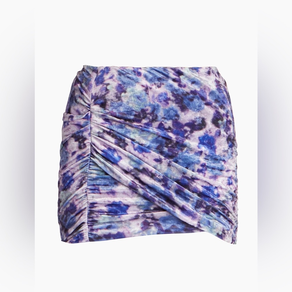 NWT Isabel Marant Guilayo Floral print velvet mini skirt - Picture 9 of 11